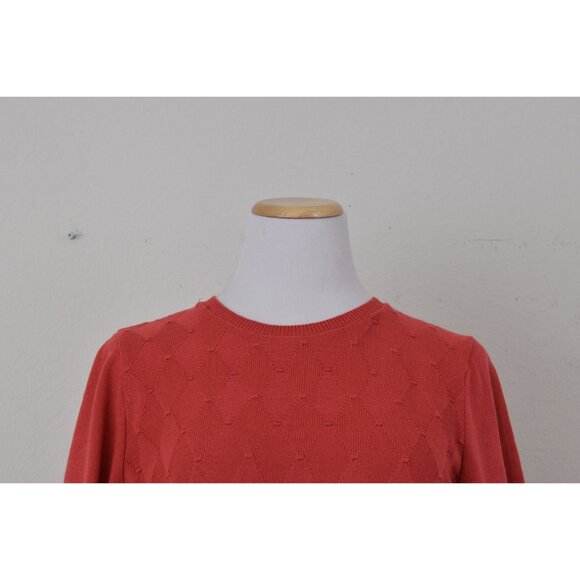 Vintage 80s Pullover Salmon Knit Top | size PL - Picture 6 of 10